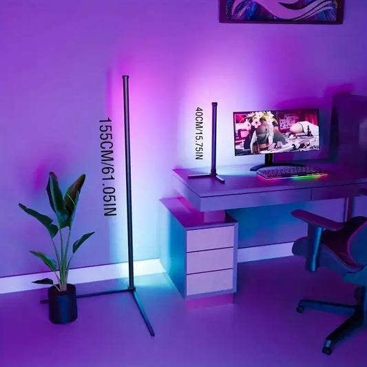 Smart RGB LED Corner Floor Lamp