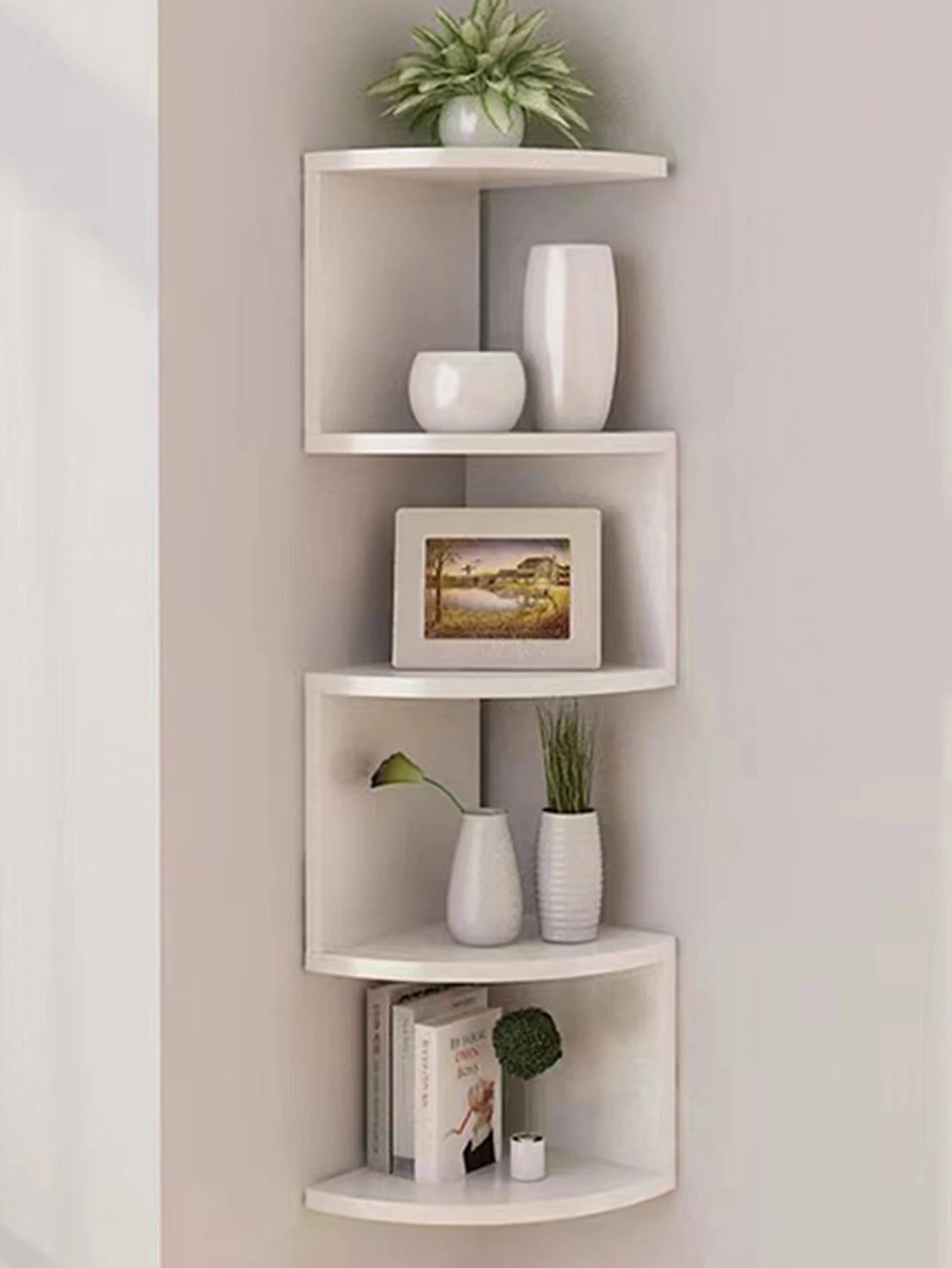 2-Tier Floating Corner Shelf