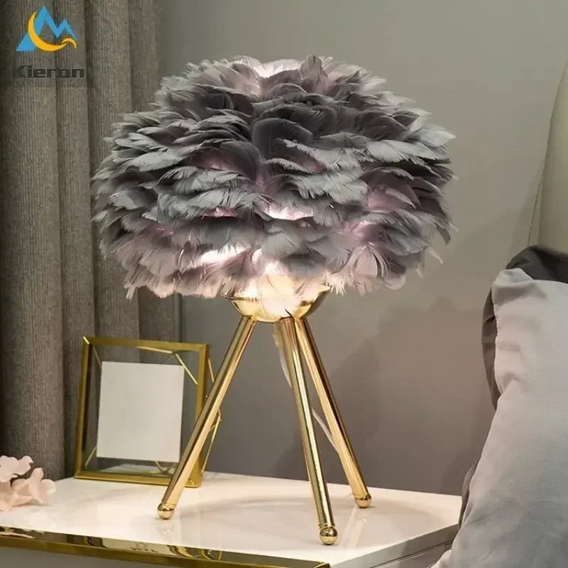 Nordic Feather LED Table Lamp