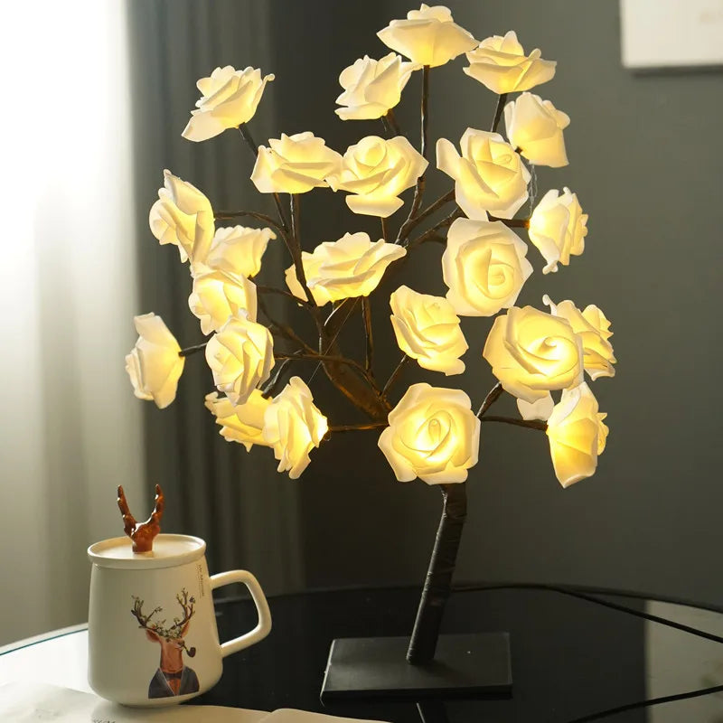 LED Rose Flower Tree Lamp