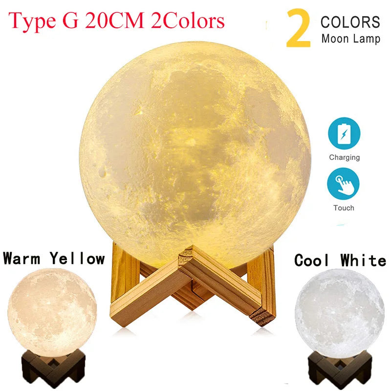 Levitating Moon Lamp 3D Magnetic Floating Night Light