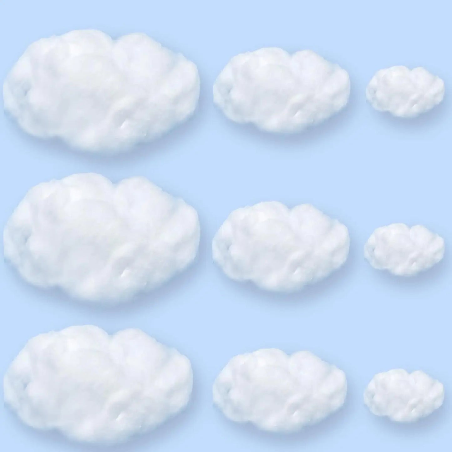 9Pcs Artificial 3D Cotton Clouds