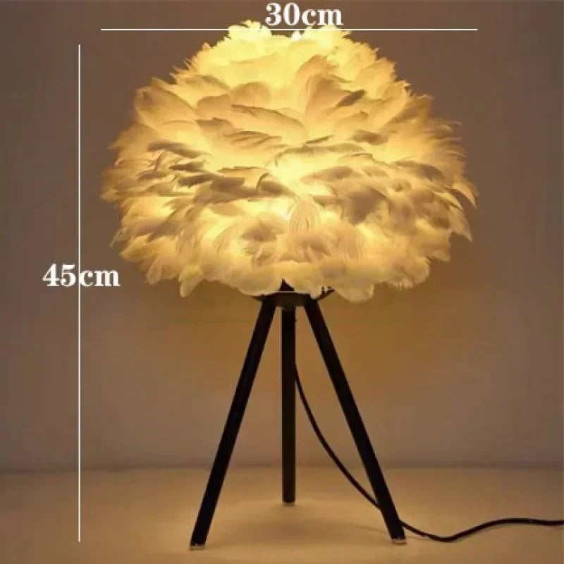 Nordic Feather LED Table Lamp