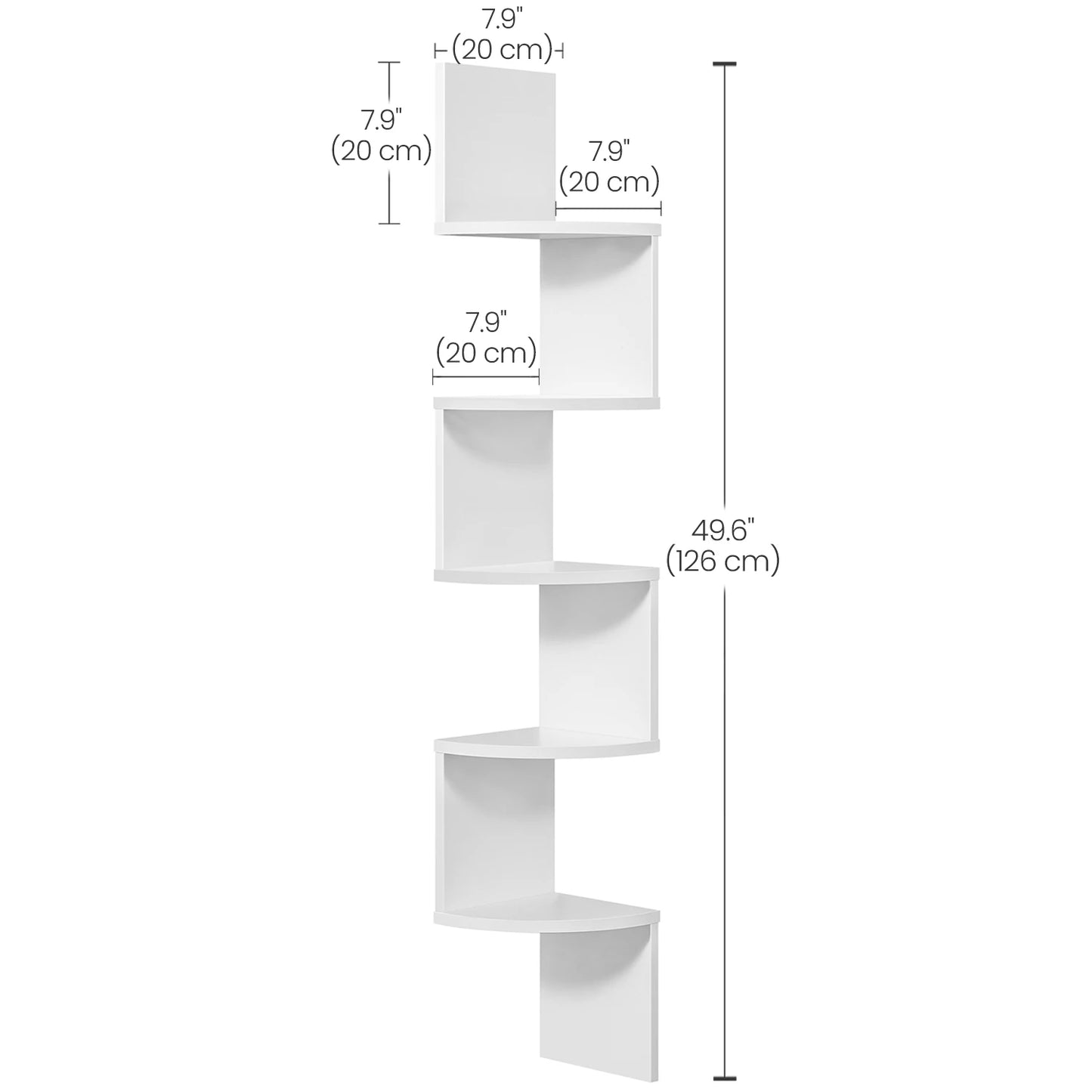 5-Tier Floating Corner Shelf