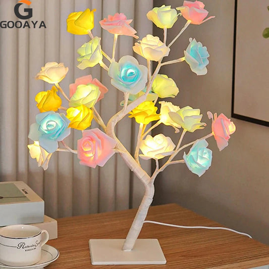 LED Rose Flower Tree Lamp