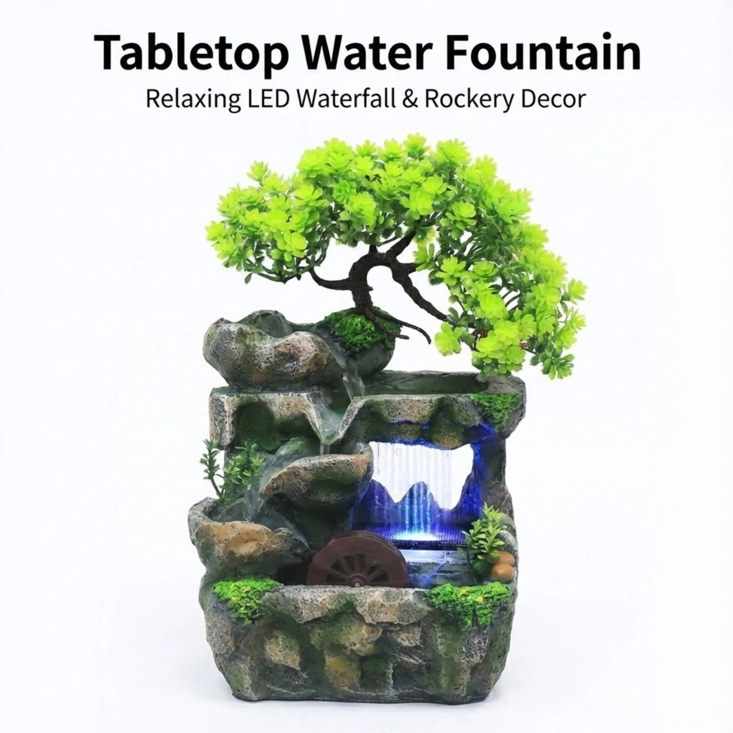 LED Tabletop Rockery Waterfall