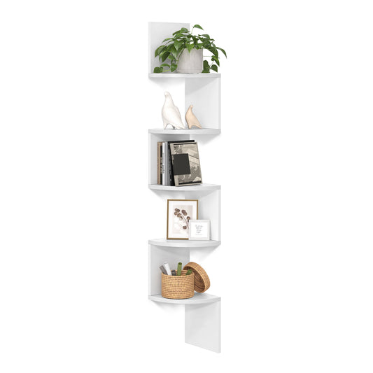 5-Tier Floating Corner Shelf