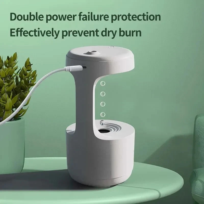Anti-Gravity Water Drop Humidifier - Aesthetic Cool Mist Diffuser