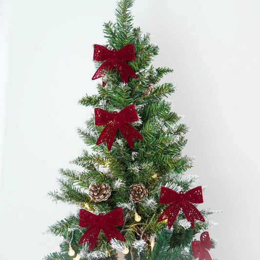 10CM 6PCS Velvet Christmas Tree