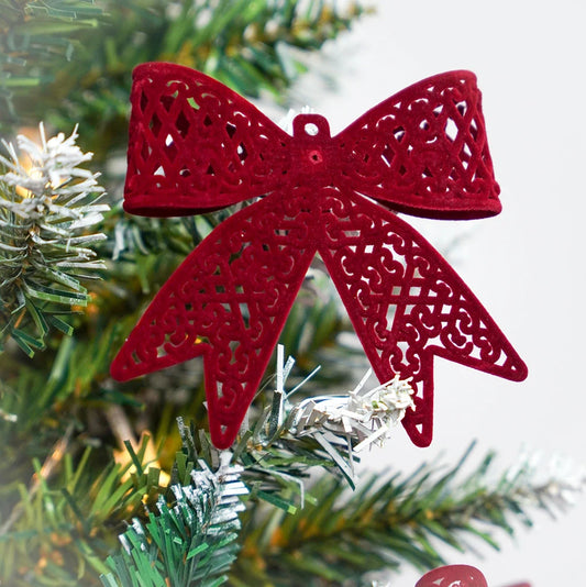 10CM 6PCS Velvet Christmas Tree