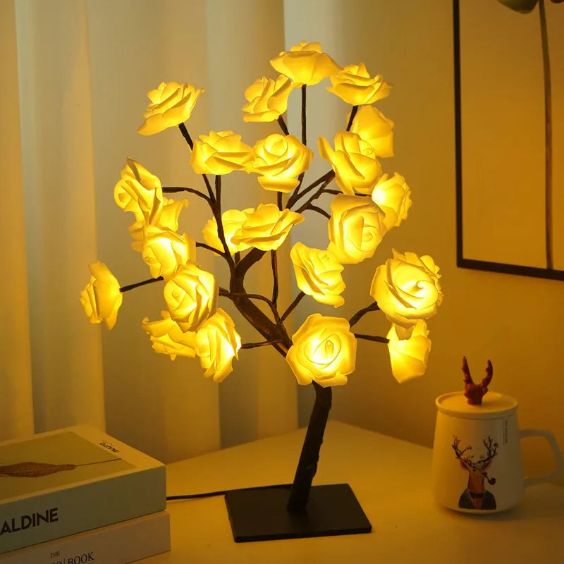 LED Rose Flower Tree Lamp