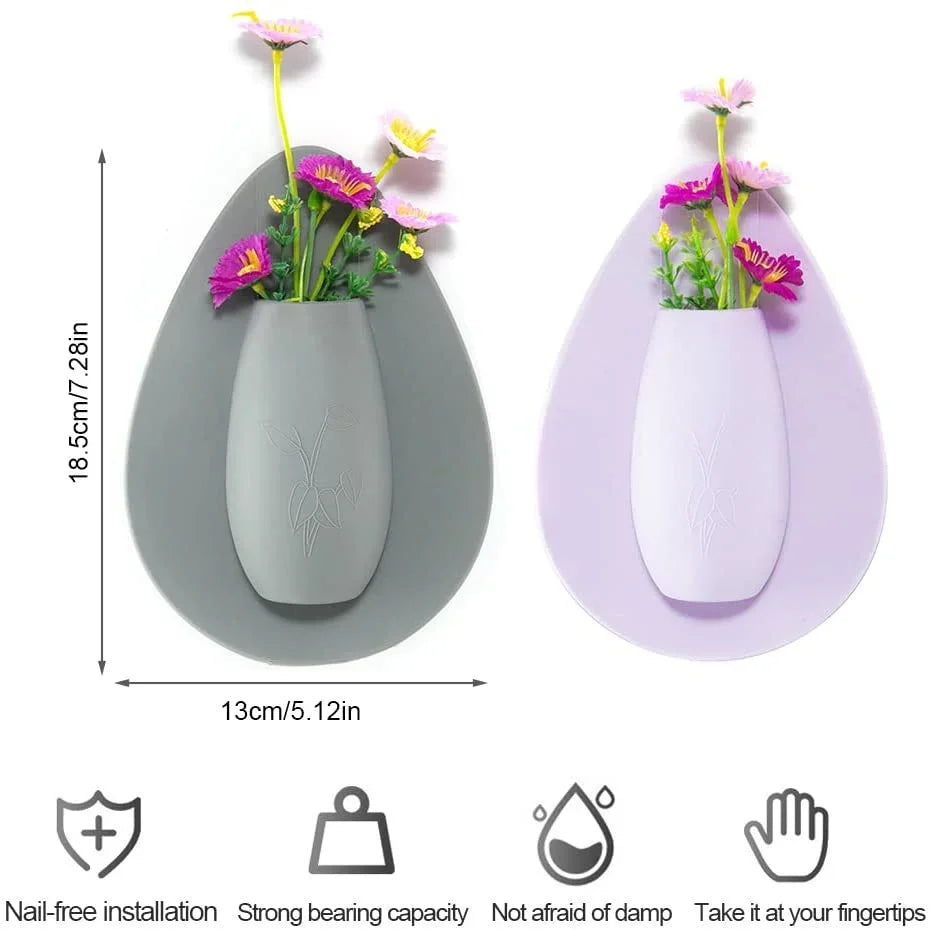Self-Adhesive Silicone Flower Vase